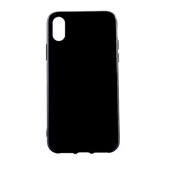 For Iphone X ensfarge glatt overflate myk Tpu beskyttende bakdeksel (svart)