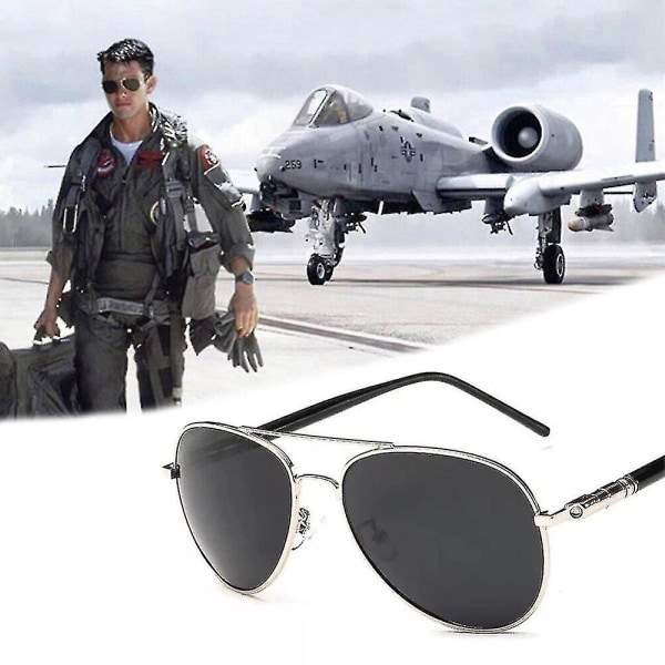 Aviation Metail Frame Quality Oversized Spring Leg Alloy Men Sunglasses Polarized Design Pilot Male Sun Glasses Driving Black
