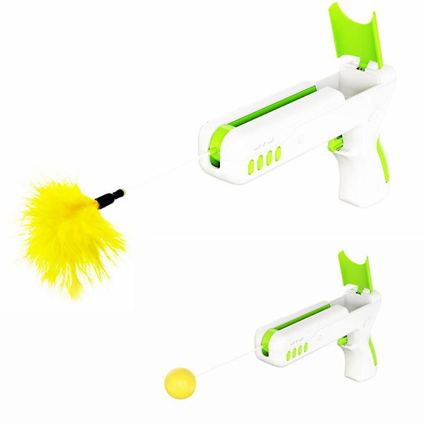 Interactives Cat Toys Cat Rebound Wand-leksak med fjädrar och kattmynta för träningsleksak för inomhuskatt kattunge Blue