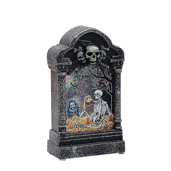 Halloween Græskar Lanterne Tombstone Candle Light Small Tombstone Led Scene Layout Bar Layout Dekorative Rekvisitter tombstone skeleton