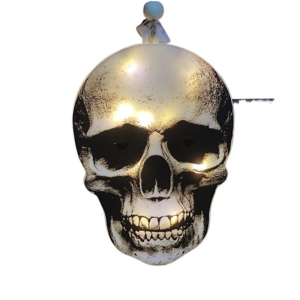 Nya led halloween dekorativa lampor pumpa skalle spöke hängande lampor spökfestival fest layout rekvisita blinkande lampor Glossy Skull