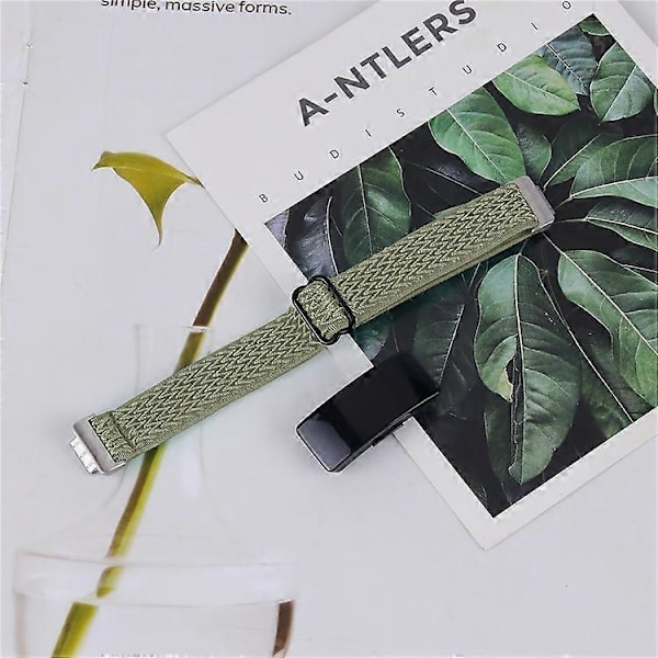【BQ】Compatible Wave Pattern Woven Nylon Strap for Fitbit Inspire 3 - Replacement Band Turquoise