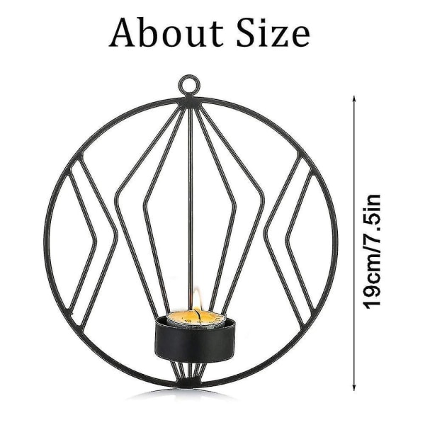 2 st Väggljuslampa för små pelarljus, värmeljushållare i metall Väggdekorationer