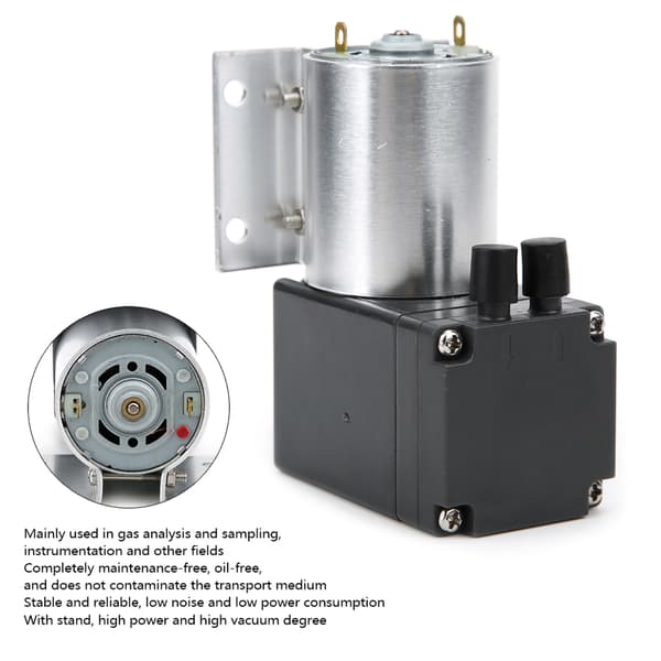 Vakuumpump Stor Effekt Undertrycksugpump med Stativ -72kpa 8w 12l min (DC12V)