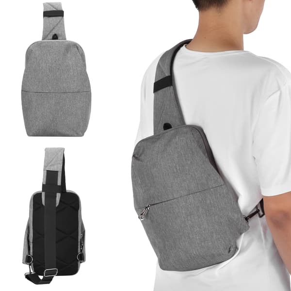 OX PLOUGH Männs Bröstväskor Vattentät Casual Axelväska Polyester Sling Bag Ljusgrå