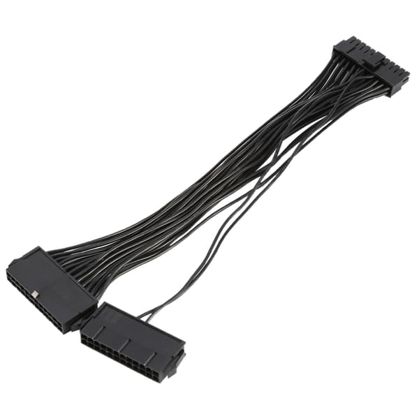 Mining Dual PSU Adapter - 24-pin ATX strømforsyningskabelkontakt - 30 cm