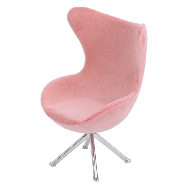 Miniatyr Rosa Flockad Soffa 1:12 Dockhusmöbler Modell Dekoration