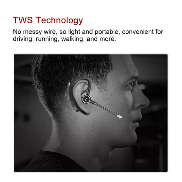Ægte Trådløse HiFi Deep Bass Bluetooth Ørehage Headset