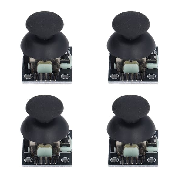 4 stk. joystickmodul 5-pinners spillkontroller kontrollsensor X Y doble akser sett for PS2