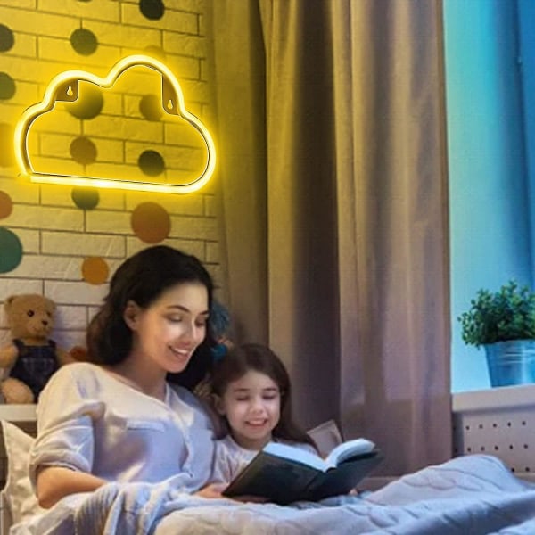 Pilvivalokyltit Neonvalokyltti seinäkoristeluun Neonvalot esteettiseen huonekoristeeseen Warm Light