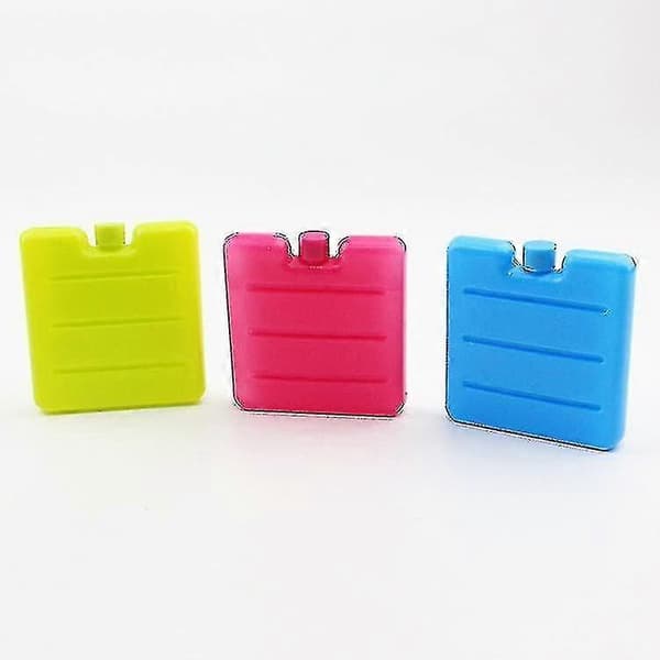 3 små mini-isbiter for kjølebag, matboks, camping, piknik, campingvogn Blue