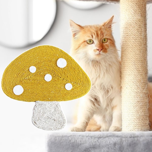 Kissan raapimislauta Sugkopp Typ Handvävd Anti-repor Bittålig Slitbeständig Kloslipare Naturlig Sisal Svamp Cat Scratcher Möbel Yellow