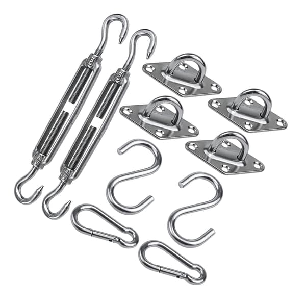 Shade Sail Hardware Kit Rustfrit stål S Krog M6 Fastgørelseselementer til solsejl Markise