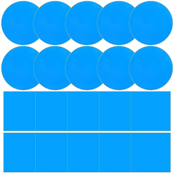 20 stycken självhäftande pvc reparationslappar, vinyl pool liner patch Uppblåsbar pool patch reparationssats vinylgummi