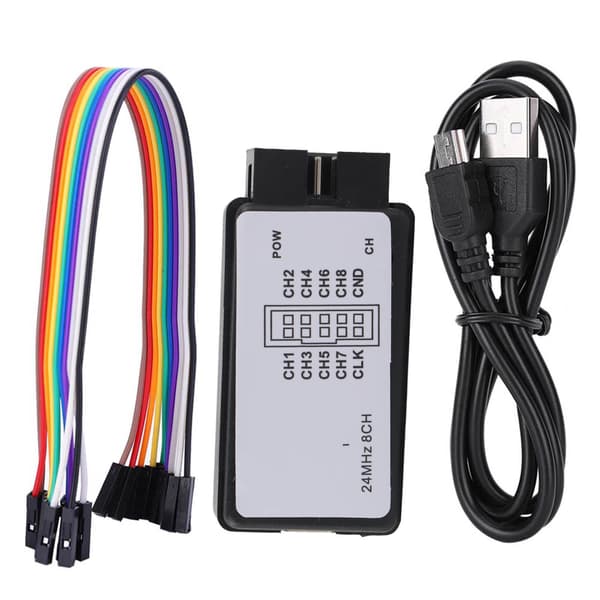 USB Logikanalysator 8 Kanaler 24MHz Digital Pocket Mini Enhet Set