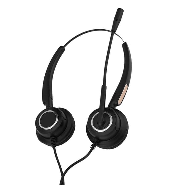 Let USB Call Center-headset med støjreducerende mikrofon