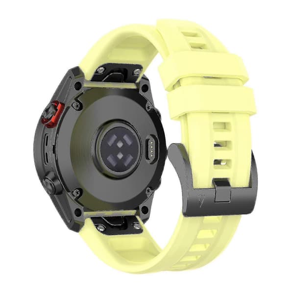 Armbånd til Garmin Fenix 7s/6s/5s Silikone Smartwatch Rem Ridsefast Rem Yellow