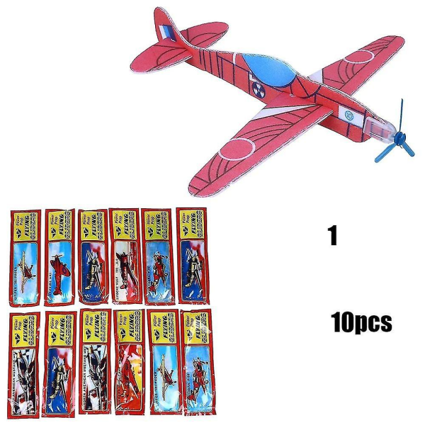 Hhcx-10pcs New 3d Diy Hand Throw Flying Glider Planes Foam Aeroplane Party Bag Fillers Childrens Kids Gift Model Toys Game Wholesale 1