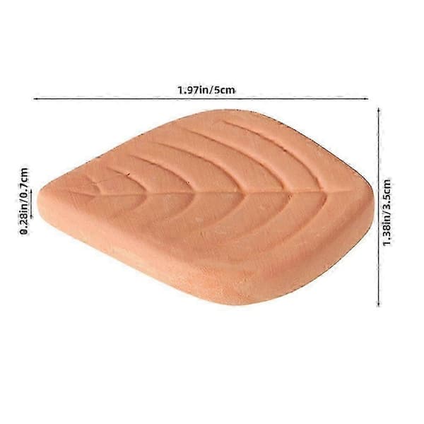 【BQ】Brun Sukker Blødgører Blad Terracotta Disk til Madopbevaring 10 Stk.