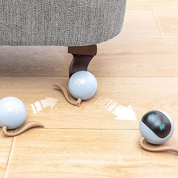 Cat Toy Pet Electric Intelligent Interactive Cat Toy Ball 360-graders automatiskt roterande jaktleksak Blue