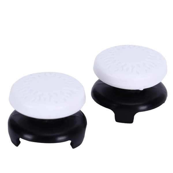 Mjukt silikon tumsticksskydd för PS5-kontroller - 2-pack (vit)