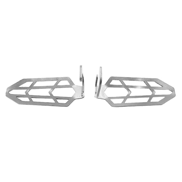 【BQ】Motorcykelmodifieringstillbehör Blinkersskyddsskydd Blinkersindikator Aluminiumskydd Silver Silver
