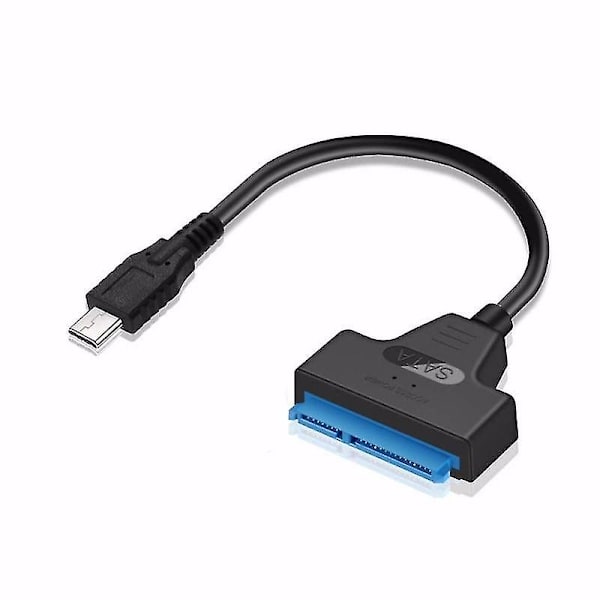 Hårddiskadapter USB 3.0 till Ssd-datakabel 2,5-tums Sata extern omvandlare med ljus för