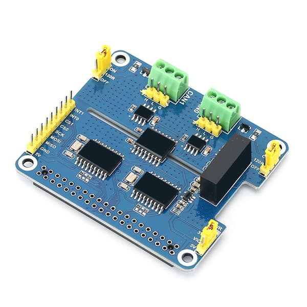 Dubbelkanals isolerad CAN-modul med inbyggd skyddskrets för Raspberry Pi