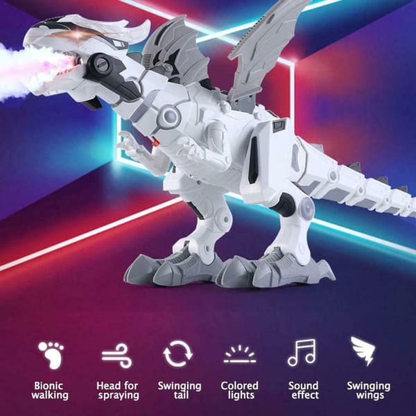 LED Lys Lyd Vand Spray Gående Dinosaur Robot Legetøj til Børn