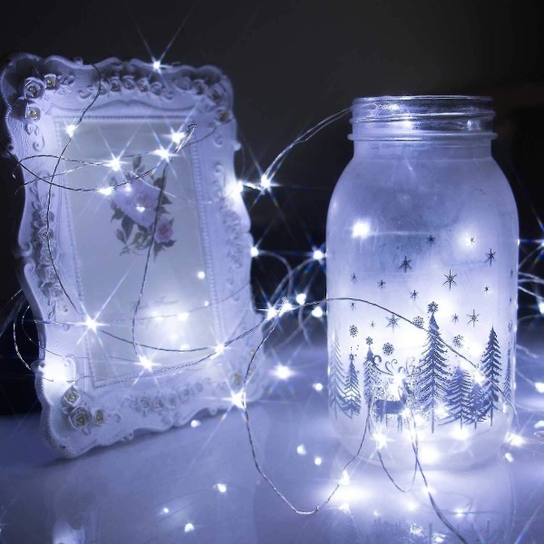 12 pakke LED Fairy Lights Batteridrevne strenglys Vanntette 7 F