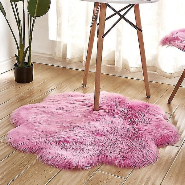 Plommon fluffig plysch gobeläng Hem Vardagsrum Dekoration Sovrum 60*60cm Mörk Rosa 60*60cm Dark Pink