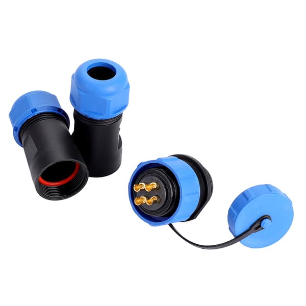 SP21 IP68 4-pin vanntett luftfartsplugg inline-kontaktkabel