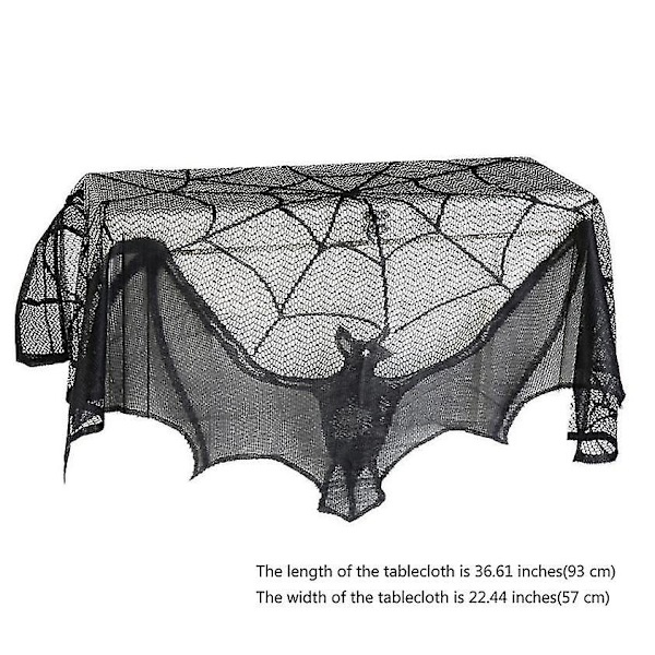 Halloween Cobweb Öppen spis Scarf Mantel Scarf Spindelnät dekorationer