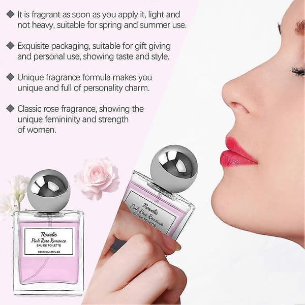 【BQ】50ml Rosa Rosdoftspray med Långvarig Doft i Elegant Flaskdesign pink