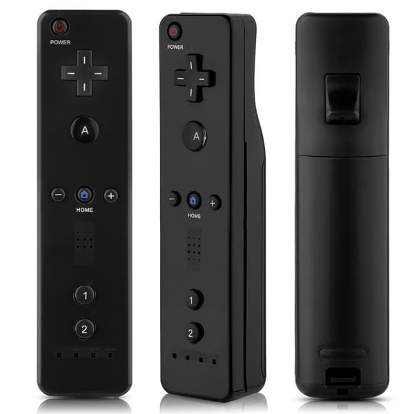 Spilkontroller med analog joystick til WiiU/Wii-konsol (sort)