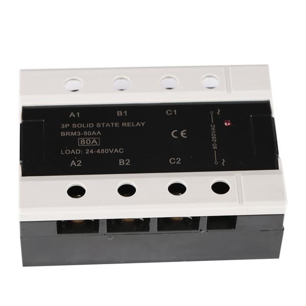 Last 24-480VAC trefaset solid state-relé (BRM3-80AA)