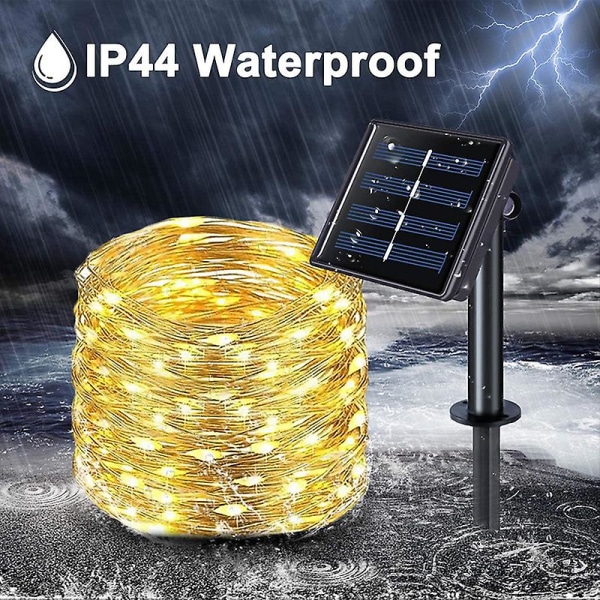 32m/22m/12m/7m Solar LED-lys Utendørs festonglampe Hage Fairy Light String 1~2PC Vanntett Christmas Garland Garden Decoration 22M 200LED