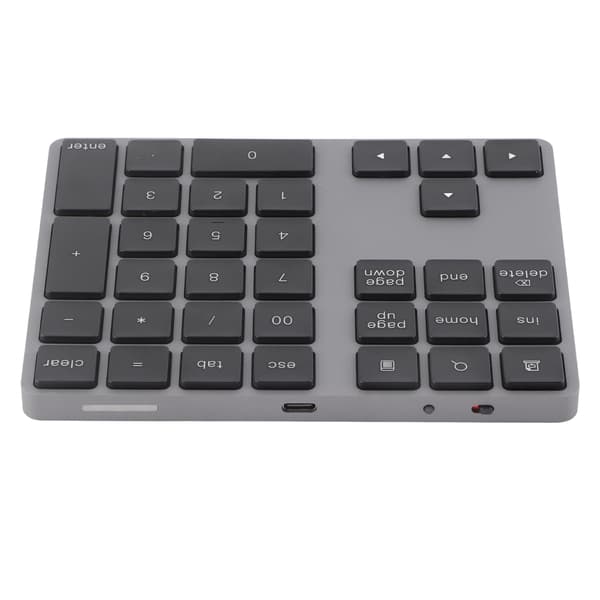 Langaton Bluetooth-numeronäppäimistö Apple-tietokoneille - Musta 34 näppäintä