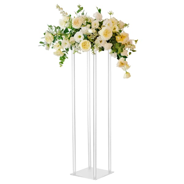 Akryl Cylinder Vas Bröllop Blomsterställ Dekoration Arrangemang