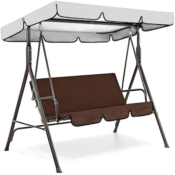 Patio Swing Chair Seat Cover Patio Dustproof Replacement Cover Brown
