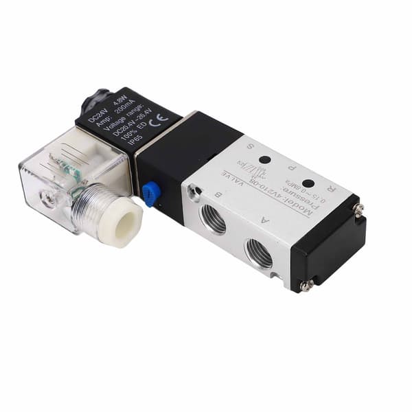 4V210‑08 Elektrisk Magnetventil Normal 2 Position 5 Vejs Luftkomprimeret Afløbsventil til Automatisk Værksted DC 24V