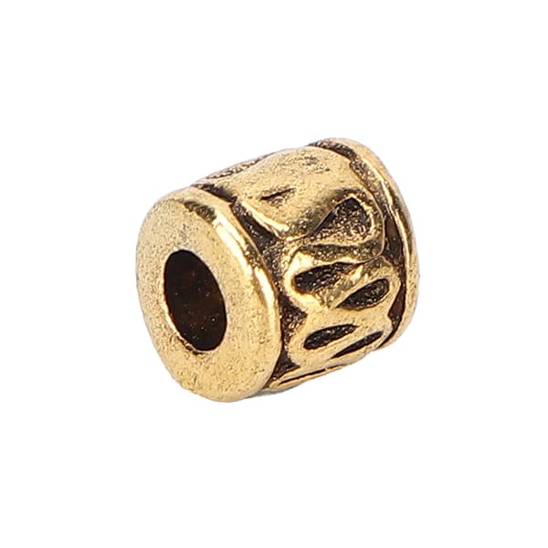 50 st Hårflätningspärlor Legering Skäggdekor Dreadlockringar Armband Halsband Tillbehörstillverkning Guld