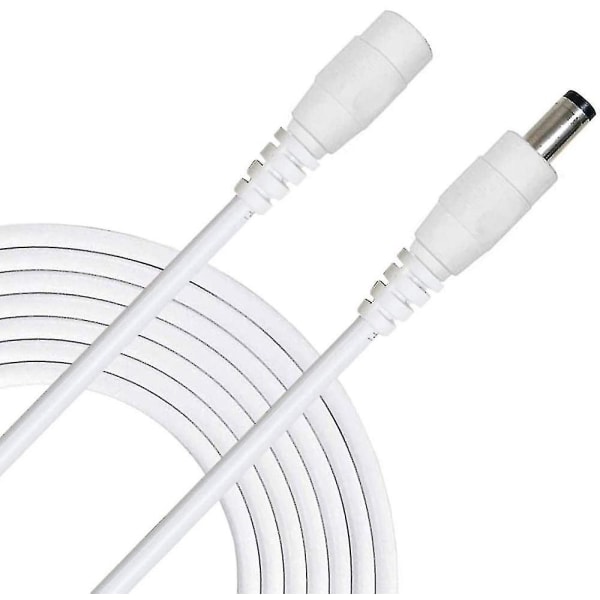 Dc 12v Power Adapter Extension Cable Extend Wire 3M White