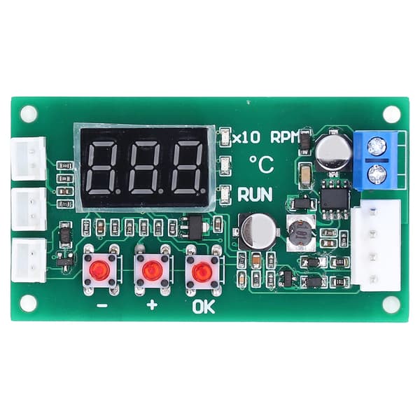 Ventilator Temperatur Kontrol Guvernør Digital 4 Ledning PWM Temp Modul Support til EBM EC 5A DC12‑48V