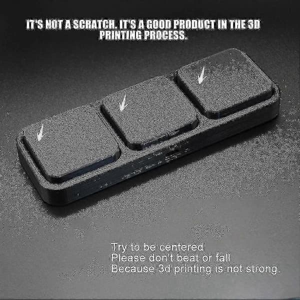 【BQ】Storformat USB-programmerbart makrotastatur for Windows, Linux og macOS med hurtigtaster og enkeltknapps musekontroll 3 keys