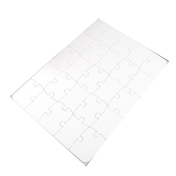 10 st Träpussel Blank DIY Värmepress Sublimering för Barns Utbildning