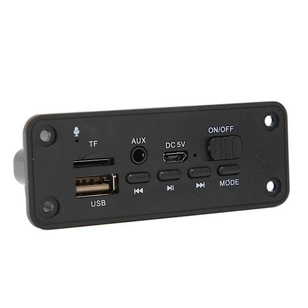 Bluetooth MP3 Dekoderkort 2 X 3W Multifunktionel Bluetooth 5.0 Modulafspiller til MP3-afspiller Sort