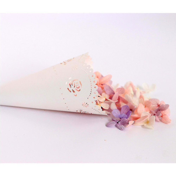 50 st Party White Paper Diy Hollow Out Lätt att använda blomrör