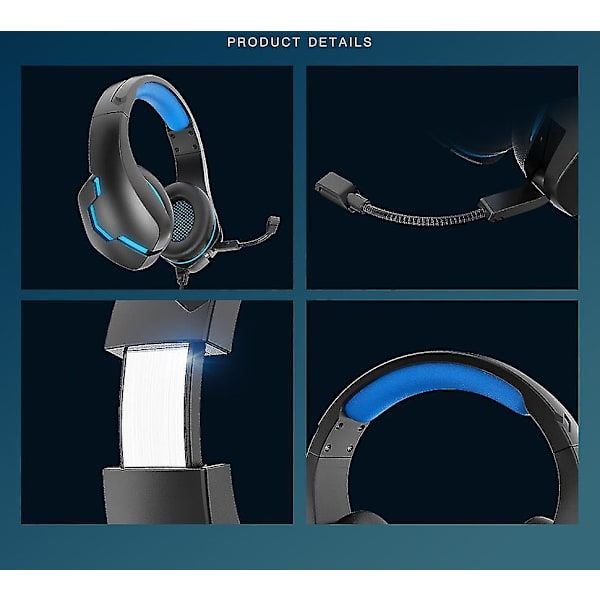 J10 Headset Kablet Headset Trådstyret Lysende E-sport Mobilspil Headset Computertilbehør