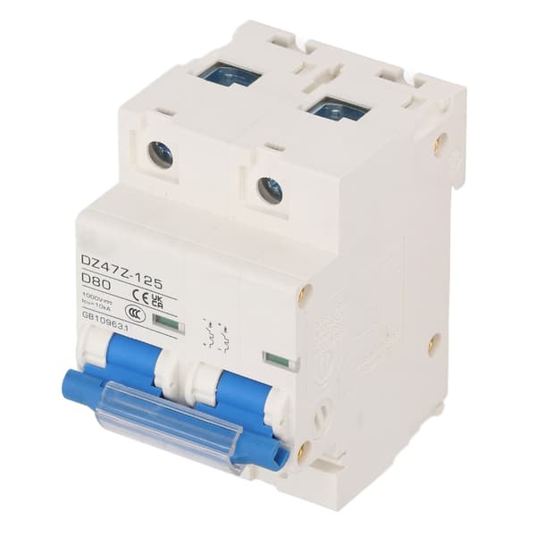 2P Mini Afbryder 10KA Brydeevne Solcelle PV System 80A DC1000V Blå Kontakt